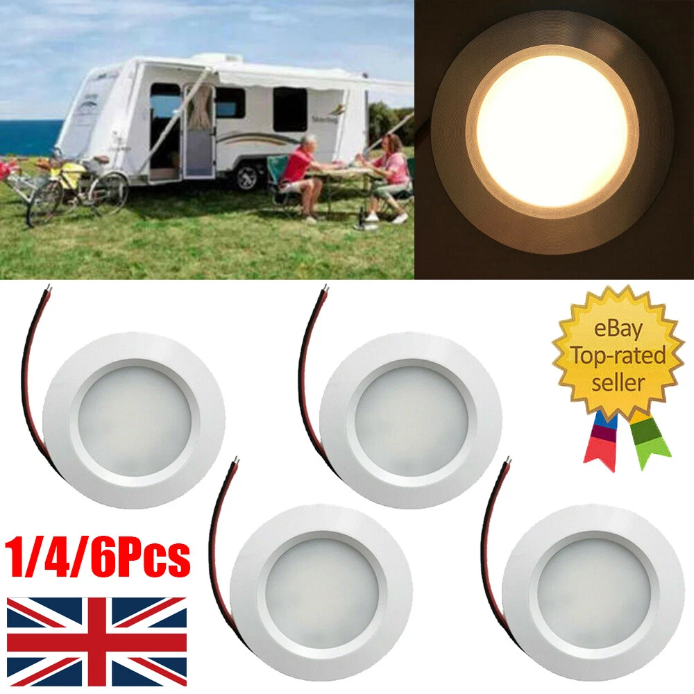 LED 12V Spot Lights Dimmable Caravan Boat Recessed Warm White Downlights UK