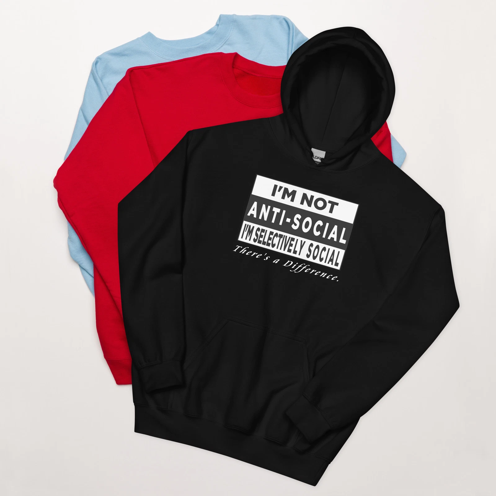 RHUDE Felpa con cappuccio maglione donna antisociale divertente maleducata offensiva democratica repubblicana