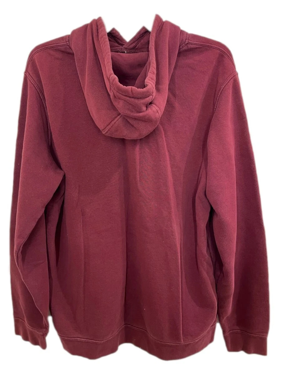Nike Hoodie Men Extra Large Maroon Hooded Sweatshirt Sweater Swoosh Adult
