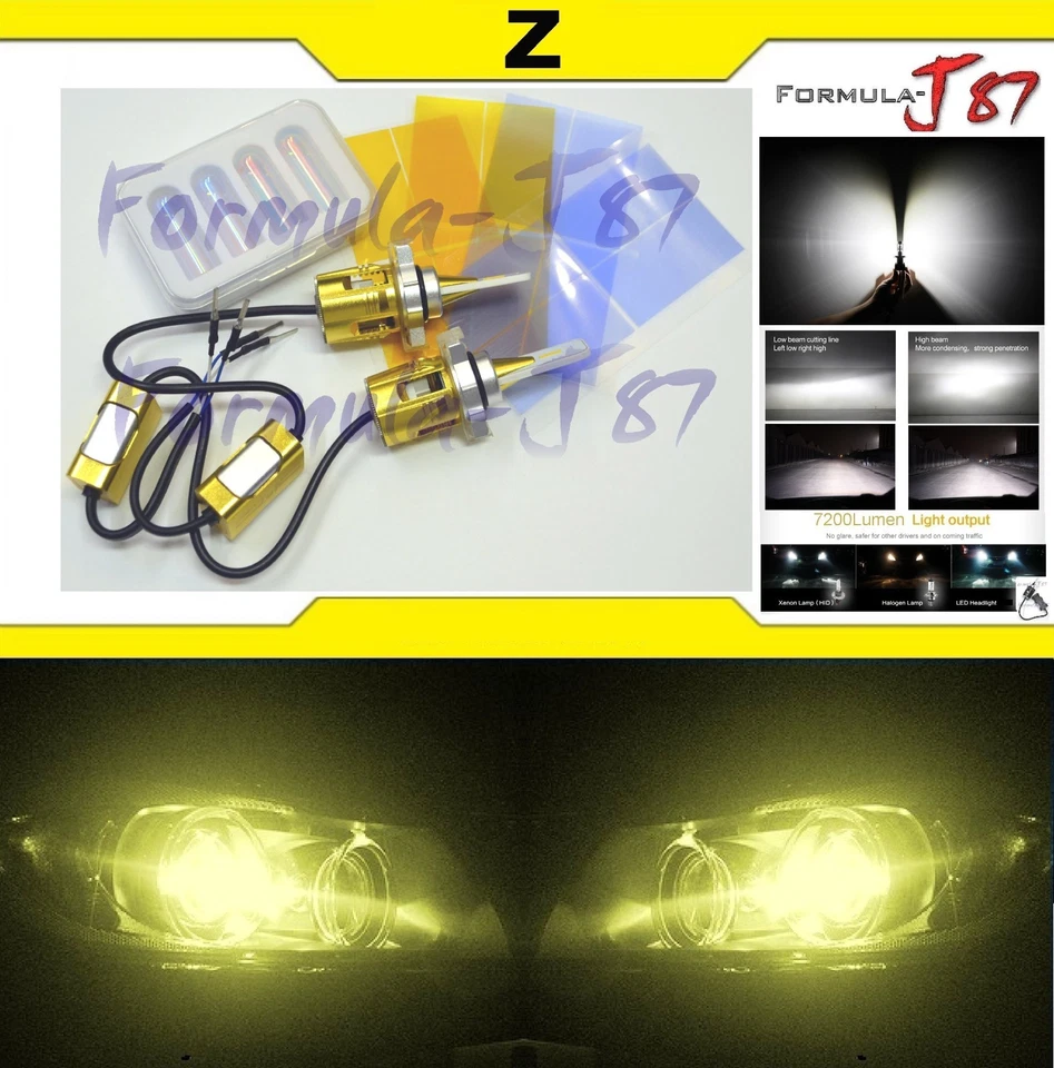 LED Kit Z 96W PSX24W 2504 3000K Yellow Two Bulbs Fog Light Replacement Upgrade - Image 2 of 4