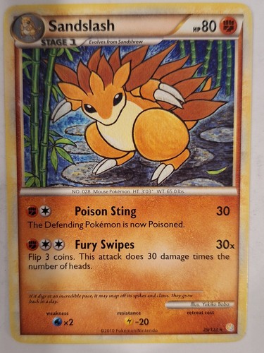 Sandslash 29/123 - Heartgold & Soulsilver Set Pokemon Card