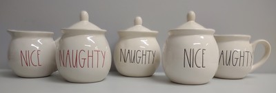 Rae Dunn Naughty & Nice Cream & Sugar Set