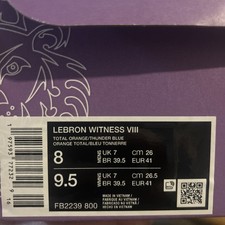 LEBRON WITNESS VIII Total Orange/thunder Blue