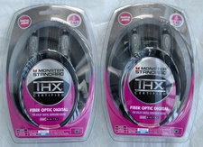 (1) Monster Cable THX Toslink Certified Fiber Optic Digital Cable 8 ft 