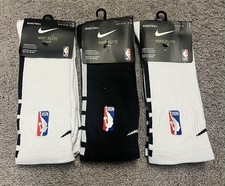 3 Nike Elite Drift NBA Crew Socks Men's Large 8-12