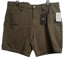 New Caliville Mens Mid Rise Bermuda Shorts. Sz XL  Dark Forest Green.
