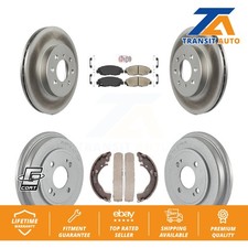 Front Rear Disc Brake Rotors Ceramic Pads And Coated Drum Kit For Honda Insight