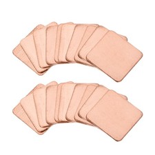 Flat IC Chipset Thermal Copper Heatsink for CPU GPU 15 x 15 x 0.5mm 20pcs