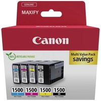 Canon Druckerpatrone PGI-1500 Bk/C/M/Y Multipack Original Kombi-Pack Schwarz,...