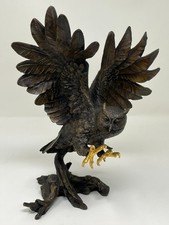 Franklin Mint "Great Horned Owl" Hot Cast Bronze Owl by George McMonigle