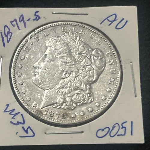 1879-S Morgan Silver Dollar AU Gem