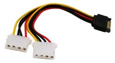 zdyCGTime 6 Inch Sata 15-Pin Male to Dual 4 P...