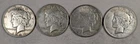 LOT OF 1 1927 D 1 1934 D 2 1934 P PEACE SILVER DOLLARS #83