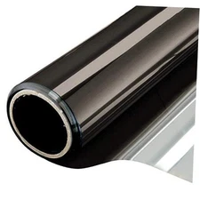  Window Privacy Film One Way Daytime Mirror 45.6 Inch x 7.2 Feet Black Silver