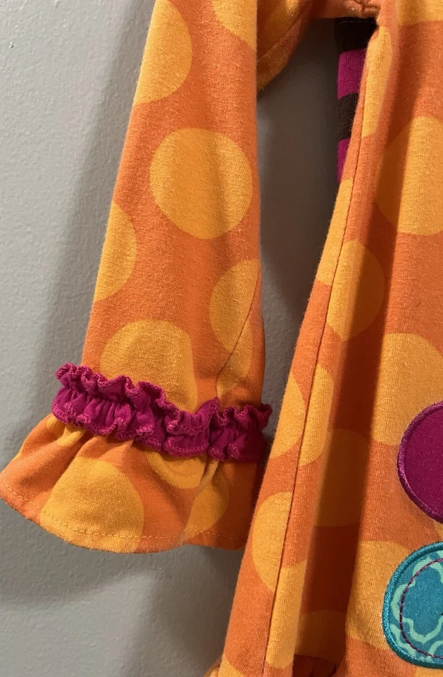 Emily Rose Niñas Acción de Gracias Otoño Traje Pavo Aplique Volantes Talla 5. Rayas Foto 3 de 4