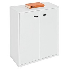 Kommode - Perlweiß - 2 Türen - 60 cm breit Sideboard Anrichte Beistellschrank