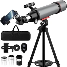 Telescope for Adults High Powered - 90Mm Aperture 600Mm Refractor Telescope for