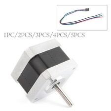 42BYHG34 1.8&deg;4 Wire 1-5NX 28Ncm 0.4A Fit 3D Printer Reprap Metal Sliver Motor