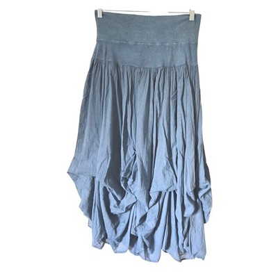 Cute Options Gathered Ruched Lagenlook Maxi Skirt Womens L Avant Garde Art