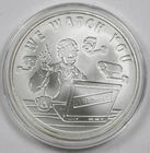 2016 We Watch You Pyramid of Power Series .999 Silver Shield Round 1 oz COA