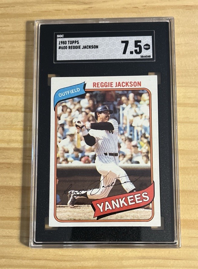 1980 Topps Baseball Reggie Jackson SGC 7.5 MLB HOF #600 New York Yankees A’s