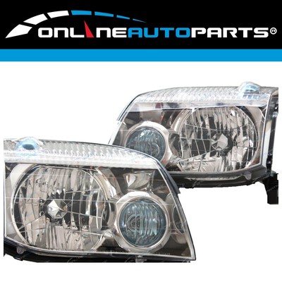 LH+RH Replacement Headlights Pair for Nissan X-Trail T30 2001-2007 Left Right
