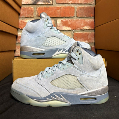 Size 8W - Air Jordan 5 Retro Blue Bird High Preowned No Box DD9336-400