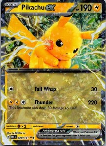 Pikachu ex 028/131 Prismatic Evolutions Double Rare Holo