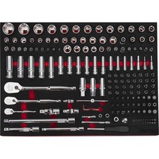 Socket Set 1/4",3/8" & 1/2" Dr 171 Pces 6 Point Comprehensive Set BOXO BX565A-R2