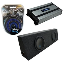 Universal Regular Standard Cab Alpine S-W10D2 Dual 10" Sub Box & HA-A800.1 Amp