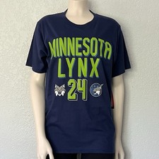Minnesota Lynx WNBA T Shirt Small NWT Napheesa Collier 24 Womens Blue Tee
