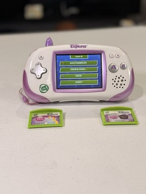 Working Leapfrog Leapster Explorer Learning Handheld Game System Pink