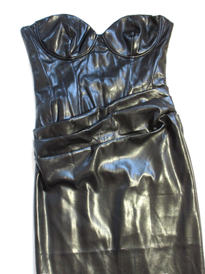 House Of Cb Juliana Midi Dress In Black, Size Xl (Bigger Cup)
