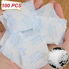 100 Packets 3g Grams Silica Gel Desiccant Pack Moisture Absorber Reusable