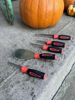 Snap-on Tools NEW Orange Instinct Handle Inspired Pumpkin Carving Set 3087-9