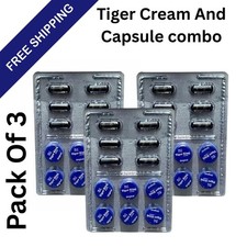 Tiger King Cream with Capsule for Delay  Power Pack Of 3  Free Shipping