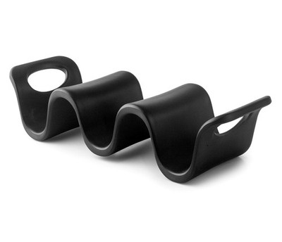 Snackwelle Melamin Tacohalter Snack Baguette Hotdog Halter 2-4 Ablagen Schwarz