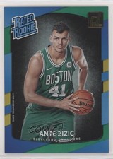 2017 Panini Donruss Rated Rookies Holo Green & Yellow Laser Ante Zizic #186 fm0