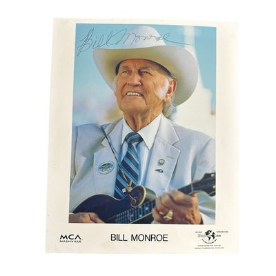Bill Monroe 8x10 Signed Promo Photo Autograph! Father of Bluegrass! Country Opry