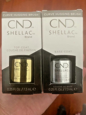 CND Shellac LED/UV Base Coat + Top Coat 0.25 oz - DUO Brand New in Box