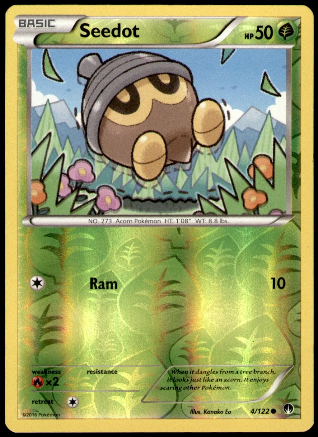 Seedot 4/122 Common BREAKpoint Pokemon Reverse Holo Lightly Played