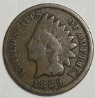 1889 Indian Head Cent Penny (env511)