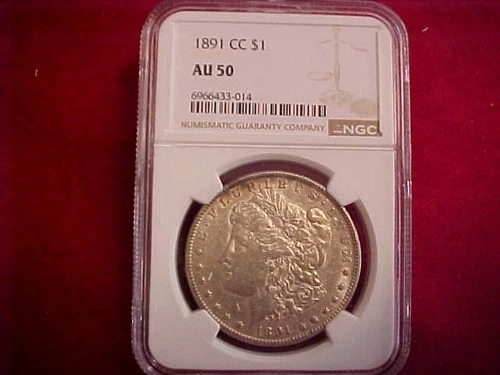 127b) 1891 CC Morgan NGC AU50 - Starts at $420.00