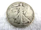 1946- P Walking Liberty half dollar, 90% silver coin