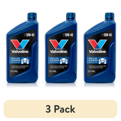 Valvoline 3 Quarts 4-Stroke ATV/UTV SAE 10W-40 Motor Oil 817263 3 x 1qt