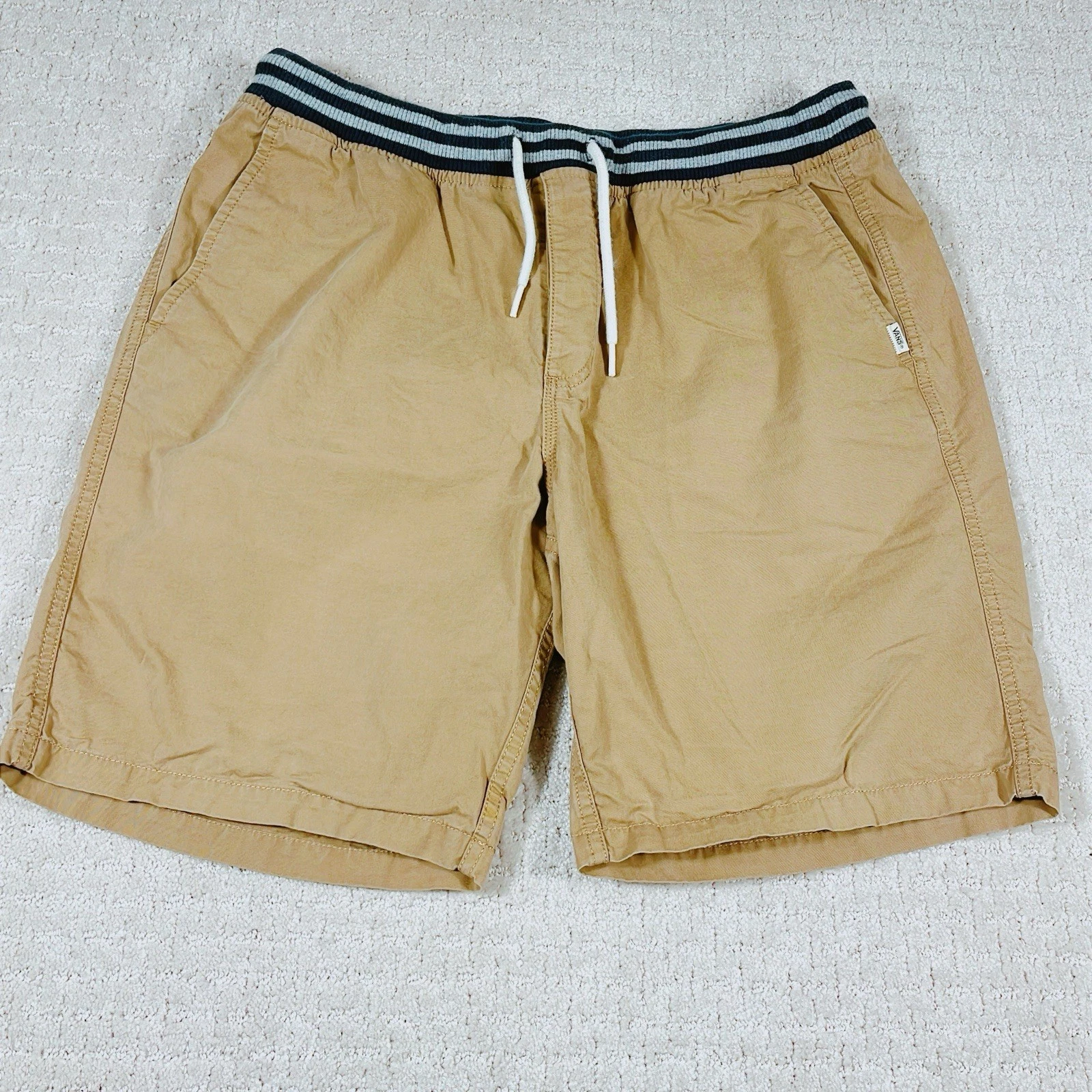 Vans Pantaloncini con Coulisse Uomo Taglia L Fuori Muro Marrone Cachi 32x8 5