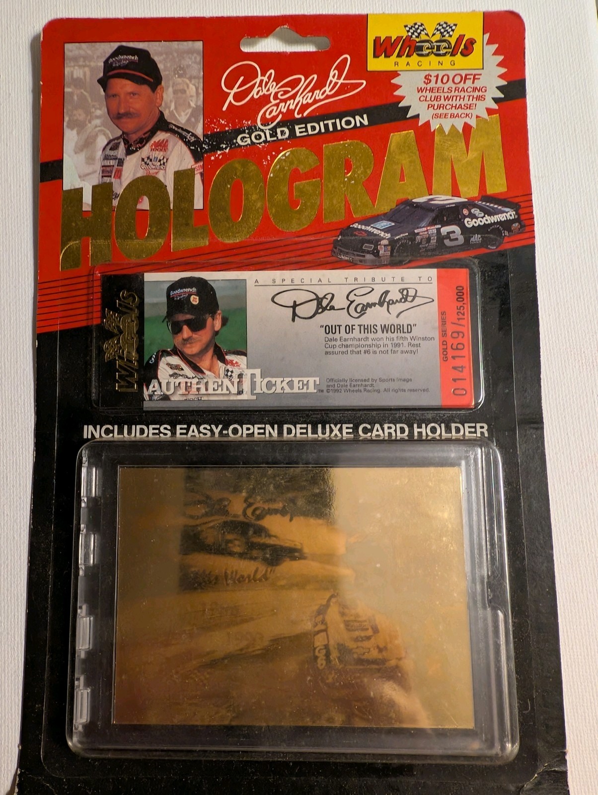 1992 Wheels Racing Gold Edition Hologram Dale Earnhardt NASCAR Card