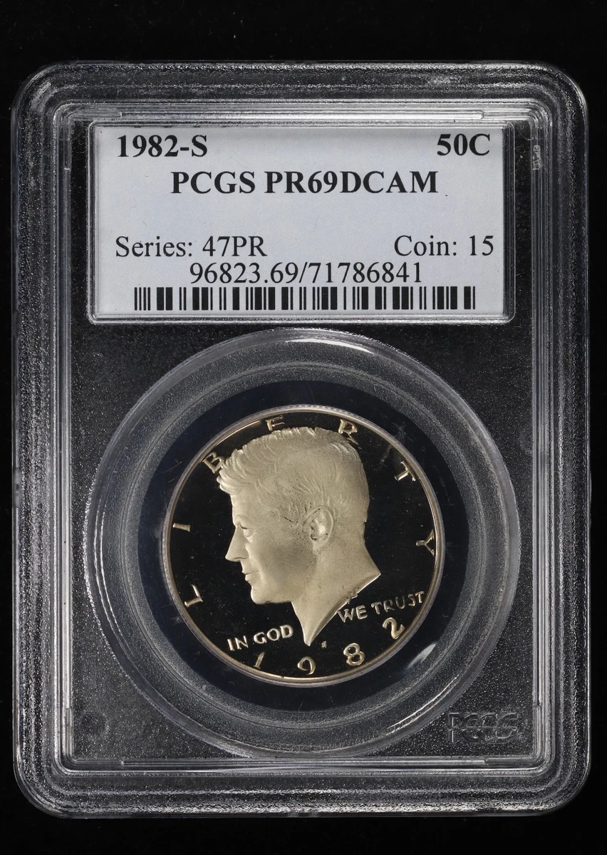 PCGS Certified PR 69 Graded 1982 Kennedy US Half Dollars (1964-Now