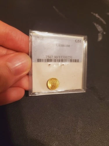 1868 California Fractional Gold — photo from the most recent tracked eBay sale