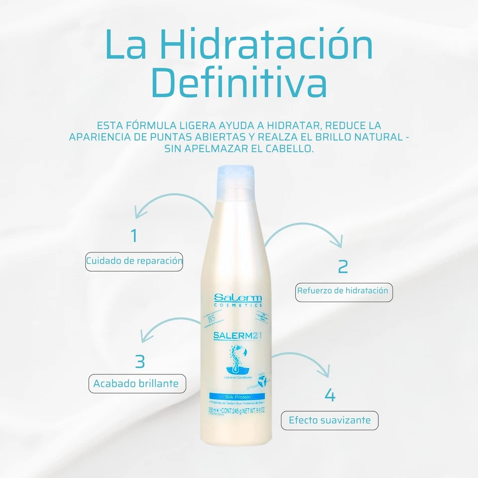 Salerm Conditioner 21 Hair Care Formula Silk Proteins, B5, Leave-In – 250 ml - Image 2 of 4